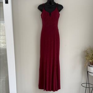City Triangles Burgundy Maxi Dress